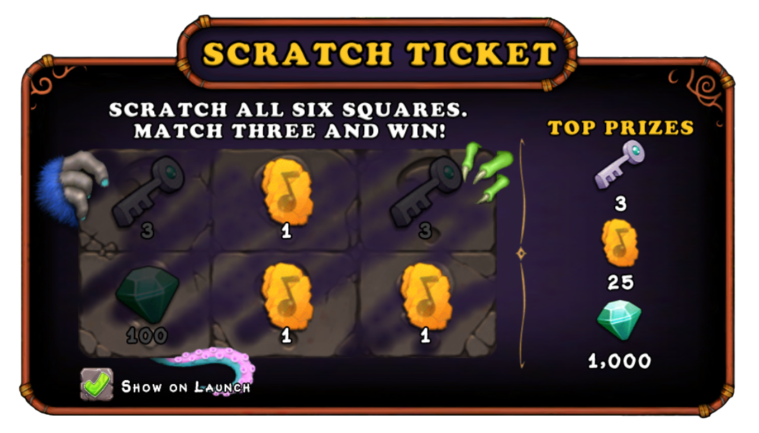 Scratch Tickets Now Contain Relics